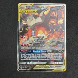 Pokemon TCG Reshiram & Charizard GX SM201 Black Star Promo Full Art Holo NM - Image 1