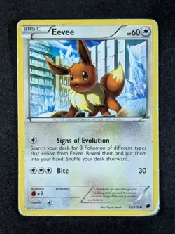 2013 Pokemon EEVEE #90/116 Black & White Plasma Freeze Common English - Image 1