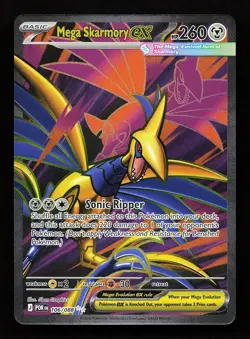 Mega Skarmory ex 106/088 Ultra Rare Perfect Order Pokemon Card - Image 1