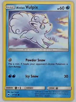 Alolan Vulpix 27/147 Pokemon - Sun & Moon Burning Shadows MP - Image 1