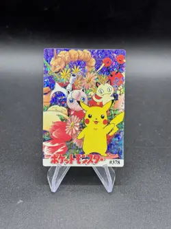 Pikachu Snorlax Holo Pokemon Vintage Pocket Monster Vending Prism Sticker 378 - Image 1