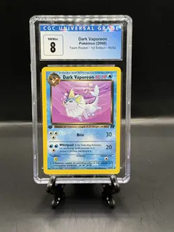 Pokemon TCG 1st Edition Team Rocket - Dark Vaporeon CGC NM/Mint 8! #45 - Image 1