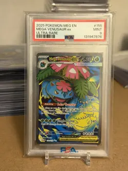 2025 POKEMON MEGA EVOLUTION MEGA VENUSAUR EX #155 PSA 9 - Image 1