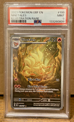PSA 9 Ninetales 199/197 Illustration Rare - Pokemon Obsidian Flames - Image 1