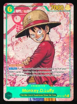 MONKEY.D.LUFFY OP13-118 ONE PIECE SEC ALTERNATE ART CARRYING ON HIS WILL - Image 1