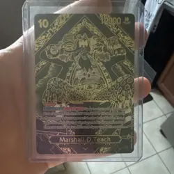 Namco One Piece Gold Marshall D. Teach OP09-093 Legacy Master Super Rare Foil SP - Image 3