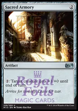 Sacred Armory 2x FOIL MTG M15 Core Set Uncommon MINT artifact - Image 1
