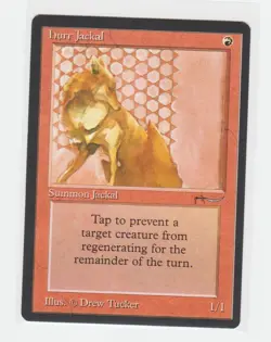 Magic the Gathering ~ MTG ~ 1x Hurr Jackal ~ LP ~ Arabian Nights - Image 1