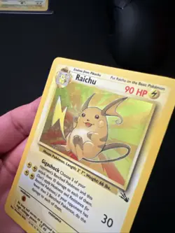 LP Raichu 14/62 Pokemon Fossil Holo Rare Lightly Played - Image 2