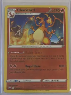 Charizard 2020 Pokemon 025/185 Cracked Ice Holo Exclusive Theme Deck Game Freak - Image 1