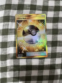 Ultra Ball - 161/149 - Pokemon Sun and Moon Base Set Gold Secret Rare NM - Image 1