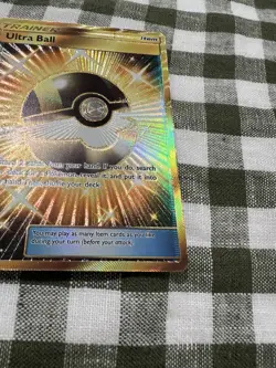 Ultra Ball - 161/149 - Pokemon Sun and Moon Base Set Gold Secret Rare NM - Image 5