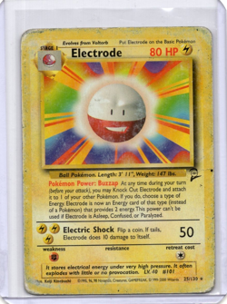 Electrode 25/130 Base Set 2 Rare Pokemon TCG WOTC DMG - Image 1