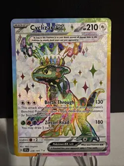 Pokemon TCG Cyclizar EX Sv08: Surging Sparks Holo Ultra Rare Card 228/191 - Image 1