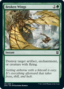 Broken Wings FOIL Zendikar Rising NM Green Common MAGIC GATHERING CARD ABUGames - Image 1