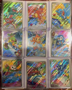 Pokemon TCG: First Partner Illustration Series 1- Full Set of 9 Promo Cards - Image 1