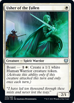 Usher of the Fallen FOIL Kaldheim NM White Uncommon MAGIC MTG CARD ABUGames - Image 1
