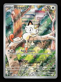 Meowth 106/094 Illustration Rare Phantasmal Flames Pokemon Card - Image 1