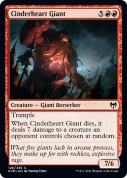 Cinderheart Giant FOIL Kaldheim NM Red Common MAGIC THE GATHERING CARD ABUGames - Image 1