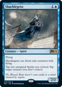 Shacklegeist FOIL Core Set 2021 / M21 NM Blue Rare MAGIC GATHERING CARD ABUGames - Image 1