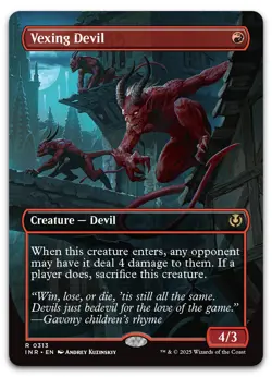 Vexing Devil (Borderless) #313 (NM) Innistrad Remastered INR Magic MTG - Image 1