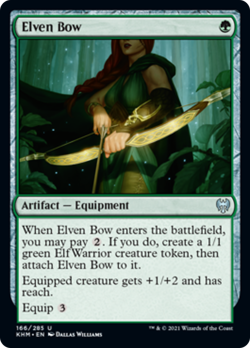 Elven Bow FOIL Kaldheim NM Artifact Green Uncommon MAGIC GATHERING CARD ABUGames - Image 1