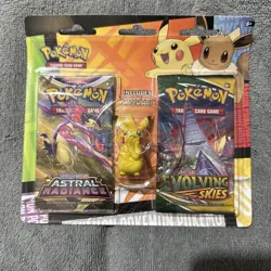 Pokemon TCG Back to School Pikachu Eraser 2-Pack Blister Evolving Skies - Image 1