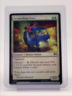 ACTION NEWS CREW 2026 MAGIC TMNT UNIVERSES BEYOND COMMON FOIL #0001 Q5531 - Image 1