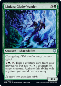 Littjara Glade-Warden FOIL Kaldheim NM Green Uncommon MAGIC MTG CARD ABUGames - Image 1