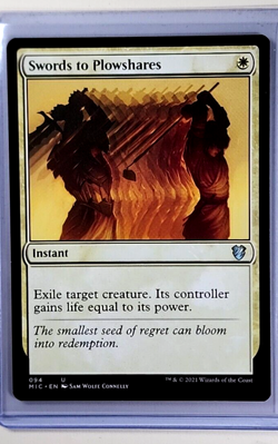 2021 MTG Magic the Gathering Innistrad Midnight Hunt #94 Swords to Plowshares - Image 1