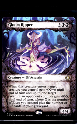 2026 MTG Magic the Gathering ECL Lorwyn Eclipsed Borderless #312 Gloom Ripper - Image 1
