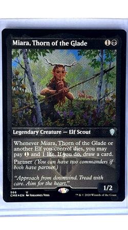 MTG Magic The Gathering Commander Legends Foil Etched Miara Thorn of the Glade - Image 1