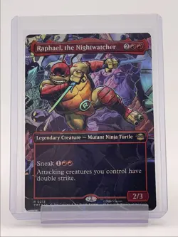 RAPHAEL, THE NIGHTWATCHER 2026 MAGIC TMNT RARE BORDERLESS FOIL #0213 Q5531 - Image 1