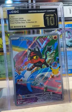 2026 POKEMON MEP PROMO FIRST PARTNER ILLUSTRATION LITTEN PRISTINE 10 #44 PSA - Image 3