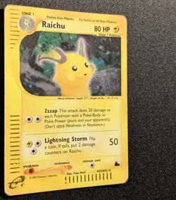 Pokemon SKYRIDGE - #H25/H32 Raichu - Holo - ENG - Damaged - Image 5