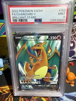 Pokemon 2022 SWSH FA/Charizard v Brilliant Stars Card 153/172 PSA 9 - Image 1