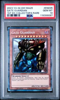 Yugioh - Gate Guardian MAZE-EN035 1st Edition Collector's Rare PSA 10 GEM MINT - Image 1