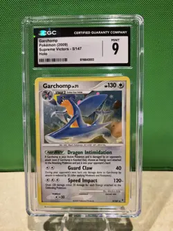 Pokemon TCG Garchomp 5/147 Supreme Victors Holo CGC 9 w/ Swirl - Image 1