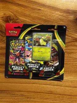 POKEMON TCG MEGA EVOLUTION PERFECT ORDER 3 PACK BLISTER BOX SEALED NEW MINT G - Image 1