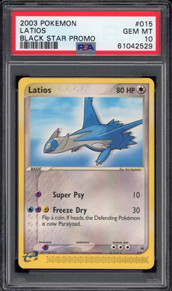 2003 POKEMON LATIOS BLACK STAR PROMO #015 PSA 10 - Image 1