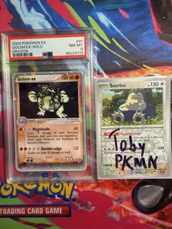 Golem Ex Holo #91 Pokemon 2003 Ex Dragon PSA 8 NM-MT - Image 1