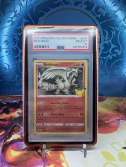 2021 Pokemon Celebrations #002 Reshiram Holo PSA 10 GEM MINT - Image 1