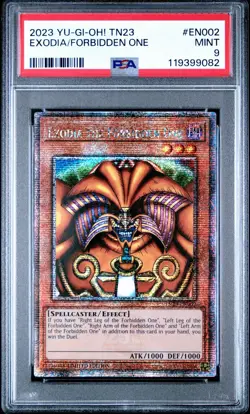 PSA Graded Yugioh Complete Exodia Set Quarter Center Secret Rare 9, 8, 6 - Image 2