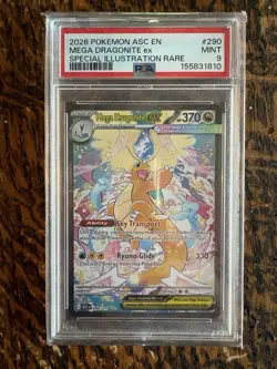 Mega Dragonite ex 290 Ascended Heroes Special Illustration Rare Pokemon PSA 9 - Image 1