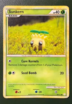 Pokemon TCG Sunkern 85/123 HeartGold & SoulSilver HGSS1 MP - Image 1