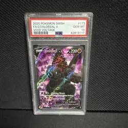 Pokemon TCG Coalossal V 173/185 Vivid Voltage Ultra Rare Full Art Holo PSA 10 - Image 1