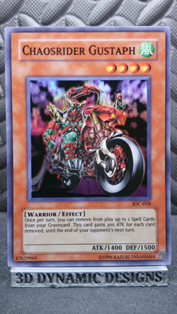 | Yugioh Chaosrider Gustaph IOC-018 Super Rare Invasion Of Chaos NM 🔥 | - Image 1