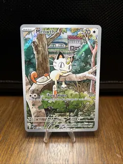 Pokemon Meowth 106/094 – Phantasmal Flames – English IR (Illustration Rare) - Image 1