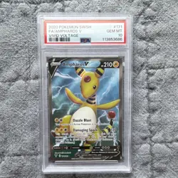 Pokemon Ampharos V 171/185 Swsh04 Vivid Voltage Full Art Holo Ultra Rare PSA 10 - Image 1