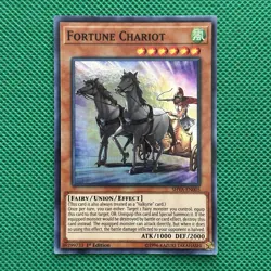 Fortune Chariot SHVA-EN005 Shadows in Valhalla Yugioh 1st Edition Super Rare TCG - Image 1
